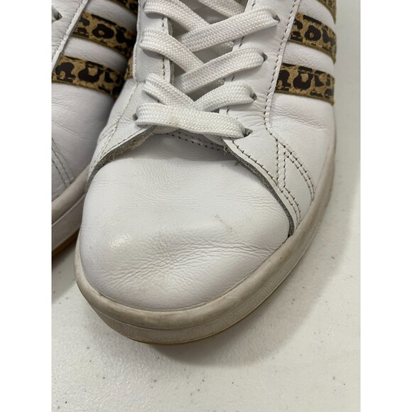 Adidas Grand Court Sneakers White Leopard Print Stripes Women's Size 8 - Picture 10 of 12